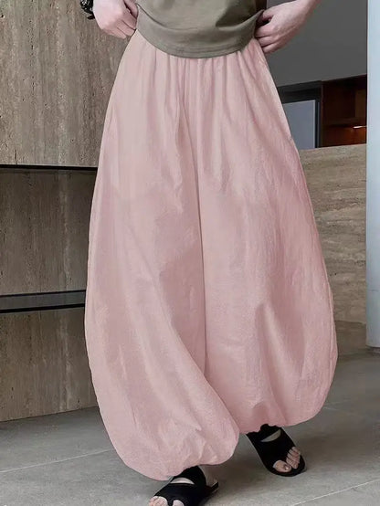 Pantalón Oversize Mujer Minimalista | Bloomers Pierna Ancha Hip Hop Verano 2025