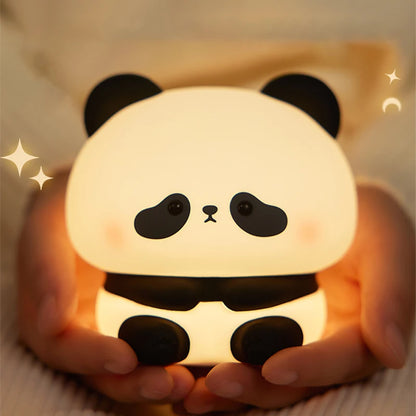 LED Night Light Cute Panda Sheep Rabbit Touch Silicone Nightlights USB Rechargeable For Bedroom Decoration Kids Birthday Gift