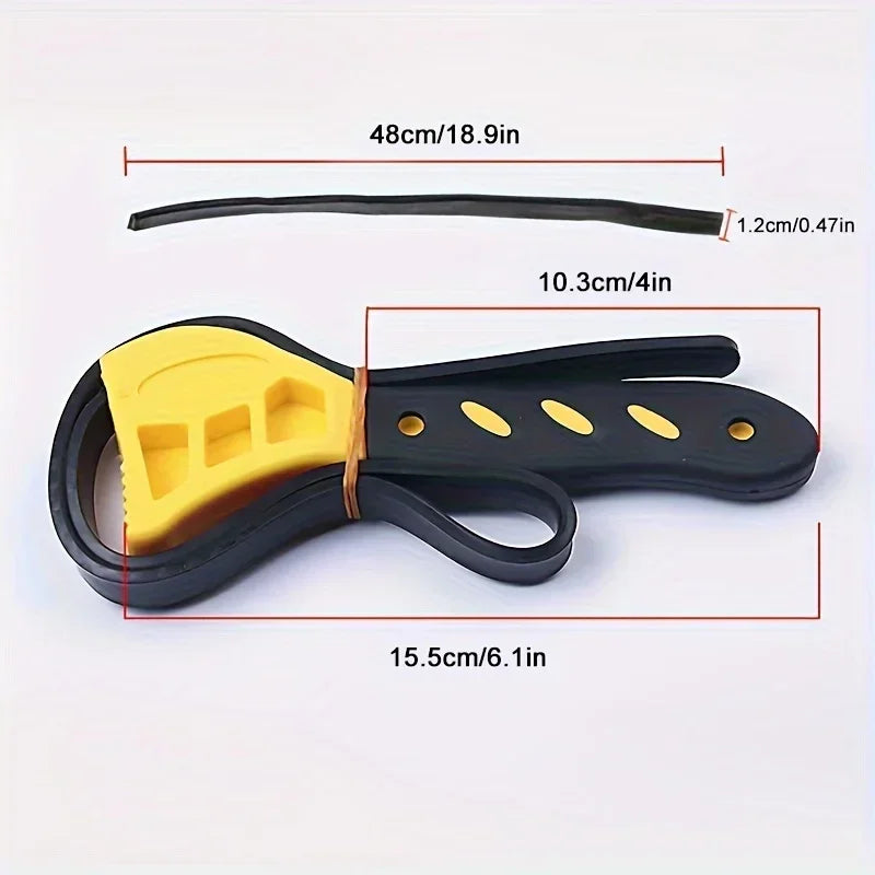 Llave de Correa Ajustable 6” | Herramienta Multifuncional para Filtros de Aceite, Cadenas y Desmontaje Universal