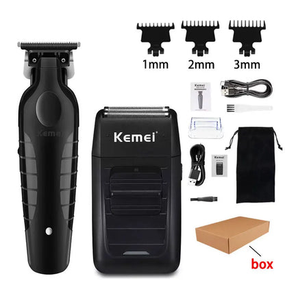 Kemei KM-2296 KM-2299 KM-1102 Cortapelos Profesional Hombre | Máquina Eléctrica Recargable de Corte y Afeitado