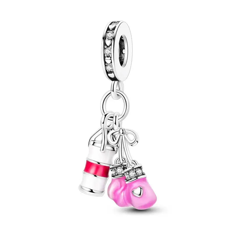 Charm Espejo Mágico Princesa Ángel Rosa en Plata 925 – Beads Compatibles Pandora Mujer Joyería DIY