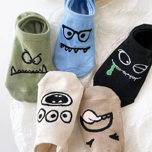 10 Pares Calcetines Invisibles Mujer | Fuzzy Print Ligeros y Cómodos | Medias y Calcetas Antideslizantes