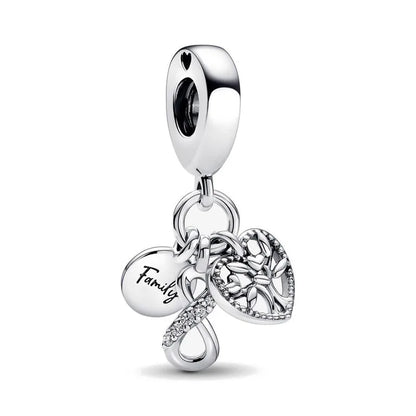 Charm Familia en Plata 925 – Abalorio Sparkling para Pulsera Original Mujer