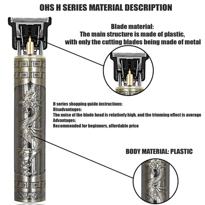 Máquina de corte T9 profesional – Cortapelos eléctrico 0 mm para barba, cabello y cuerpo con diseño recargable para barberos y uso en casa
