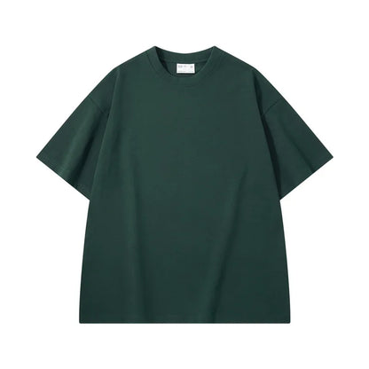 Camiseta Hombre 2025 | Oversize Algodón Pesado Manga Corta para Verano