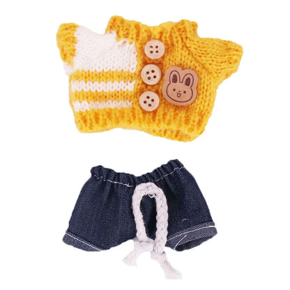 17cm Toy Doll Clothes for Labalbu Accessories Luxury Backpack New Original Clothing for Labbubu Sweater Outfit Mini Cute Bag Hat