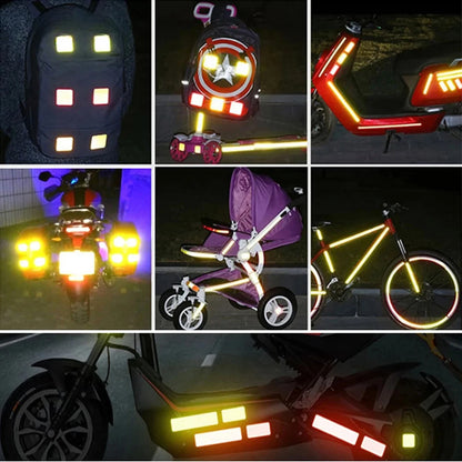 4PCS Stickers Reflectivos Puerta Auto – Cinta Advertencia Seguridad