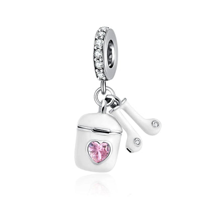 Charm colgante maestra plata 2023 – Abalorio en forma de cuaderno, lápiz y birrete para pulsera tipo Pandora mujer