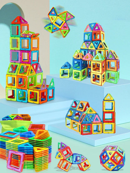 Bloques de Construcción Magnéticos STEM | Juguetes Educativos de Imanes para Niños