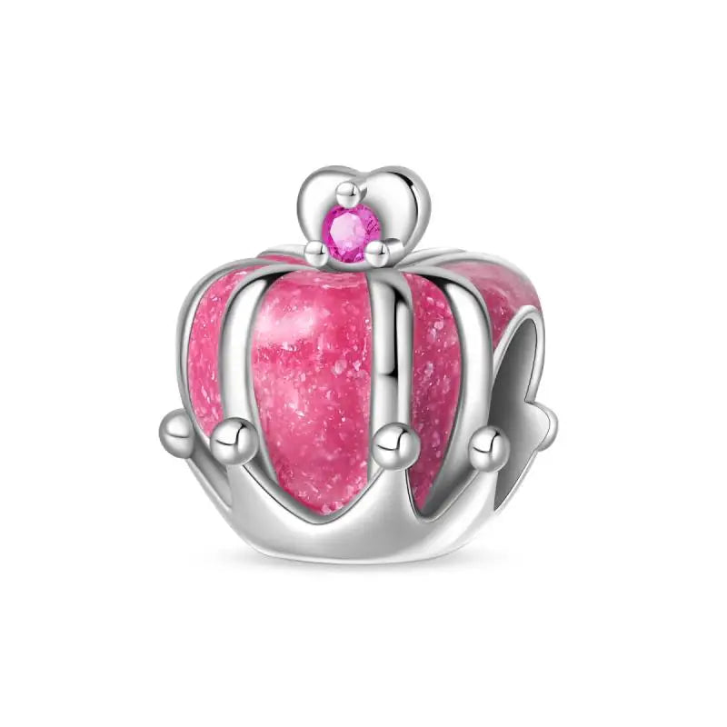 Charm Espejo Mágico Princesa Ángel Rosa en Plata 925 – Beads Compatibles Pandora Mujer Joyería DIY