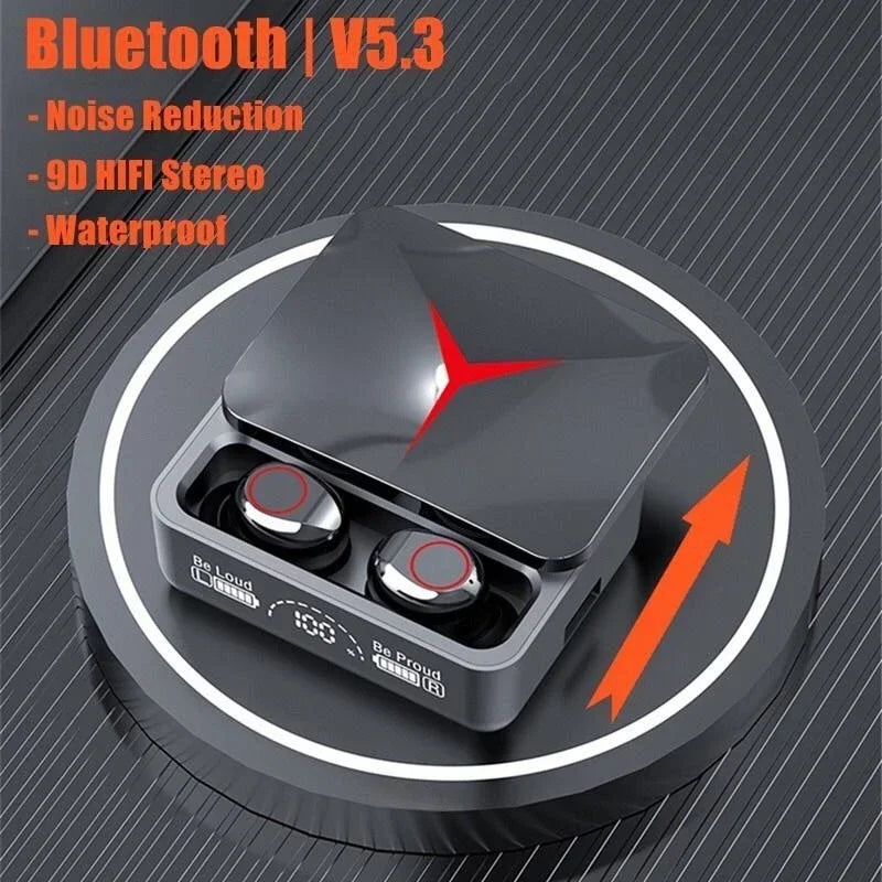 Auriculares inalámbricos TWS M90 – Bluetooth 5.3, gaming y deportivos con micrófono y estuche de carga para iPhone y Xiaomi