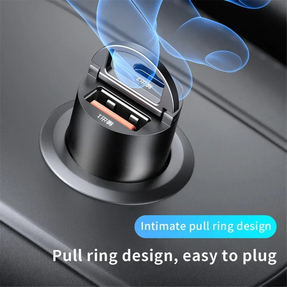 Cargador de Coche USB 200W – Carga Rápida PD QC3.0 Tipo C para iPhone, Samsung, Xiaomi, Huawei, Adaptador USB-C Quick Charge