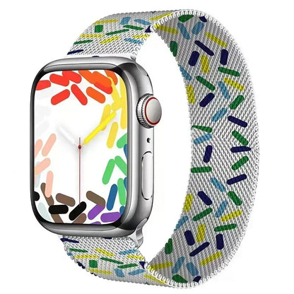 Correa Milanese para Apple Watch Ultra/SE/Series 9/8/7/6/5/3 – Pulsera Magnética de Acero Inoxidable 49mm 45mm 44mm 41mm 40mm 38mm