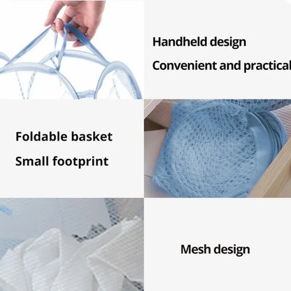 Cesto Plegable de Almacenamiento para Ropa Sucia y Juguetes | Canasta de Malla Multiusos para el Hogar
