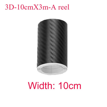 Sticker Protector de Umbral para Auto 3D Fibra de Carbono | Antirayones, Impermeable, Negro Mate