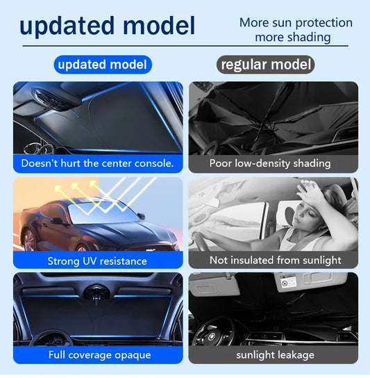 Car UV protection, front windshield, foldable sunshade, summer protection items, car heat insulation and preservation function