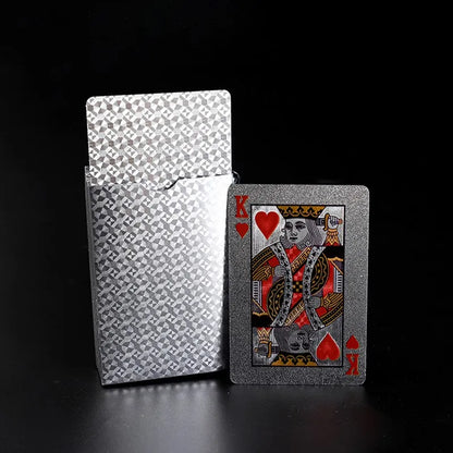 Baraja de Cartas Impermeables Negro y Dorado – Naipes de Lujo para Juegos y Regalos