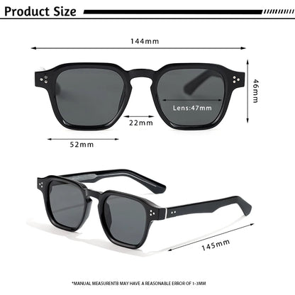 CATERSIDE Gafas de Sol Cuadradas Clásicas Hombre Mujer | Estilo Lujo Viaje Playa Fiesta UV400