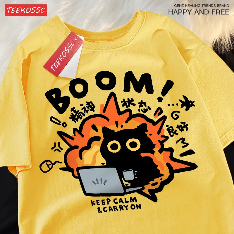 Camiseta Good Mental State | Algodón Hombre y Mujer | Manga Corta Verano 2025 Oversized Casual