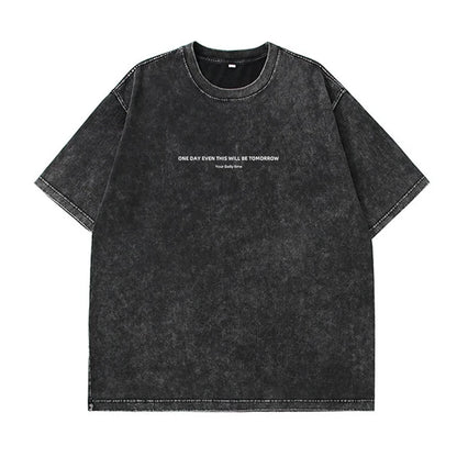 Camiseta Oversize Mujer Algodón Lavado | Estampado Leopardo Moda Y2K Manga Corta