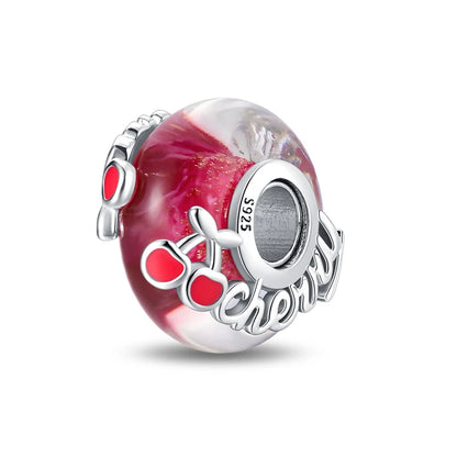 Charms de Plata 925 Frutas (Fresa, Cereza, Manzana y Aguacate) – Abalorios Coloridos para Pulseras Originales