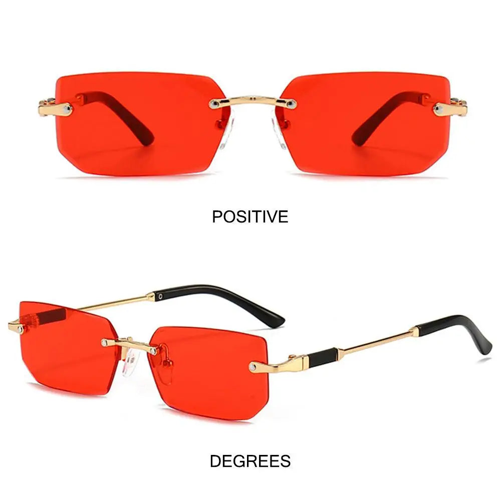 Gafas de Sol Sin Montura Unisex | Rectangulares Retro UV400 para Mujer y Hombre