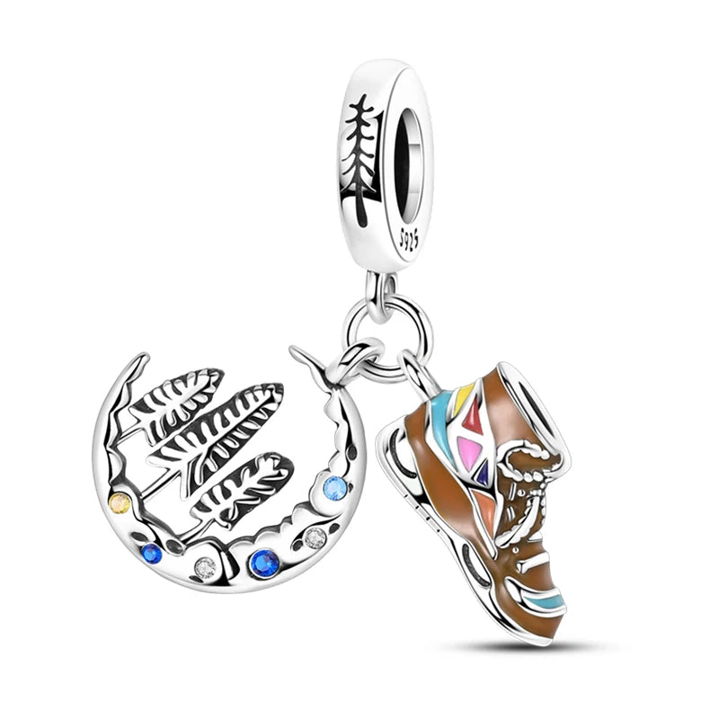 Charm de Plata S925 Hamster, Terrier y Princesa – Abalorios Brillantes para Pulseras Originales 3mm