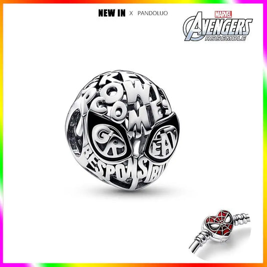 Charm Marvel Disney en Plata 925 – Abalorios Captain America, Wolverine y Deadpool para Pulsera Original Mujer