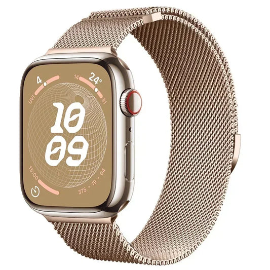 Correa Milanese para Apple Watch Ultra/SE/Series 9/8/7/6/5/3 – Pulsera Magnética de Acero Inoxidable 49mm 45mm 44mm 41mm 40mm 38mm