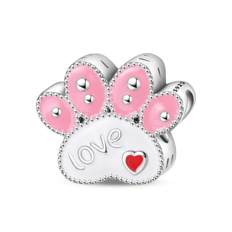 Charm Espejo Mágico Princesa Ángel Rosa en Plata 925 – Beads Compatibles Pandora Mujer Joyería DIY