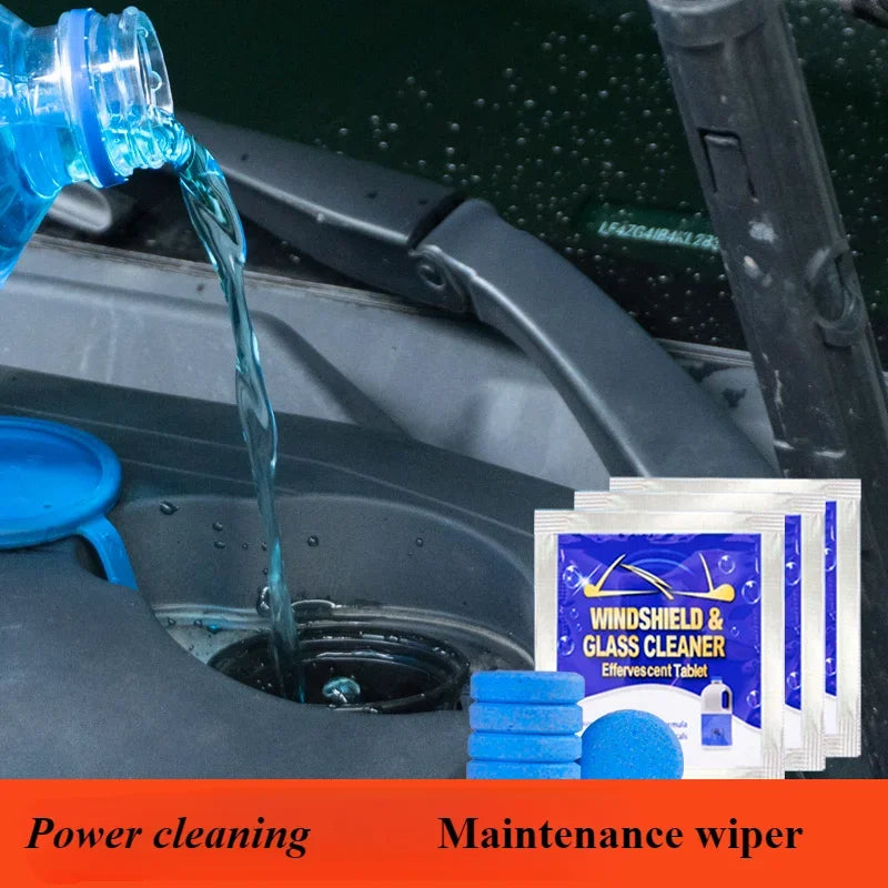 Tabletas Concentradas Limpiaparabrisas para Coche | Pastillas Efervescentes de Limpieza de Cristales y Ventanas