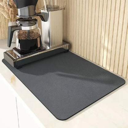 Alfombrilla Absorbente de Cocina | Tapete para Cafetera, Escurridor de Utensilios y Secado Rápido | Antideslizante 30x40cm