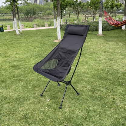 Silla Plegable Ultraligera – Portátil de Aluminio y Nylon para Camping, Pesca y Jardín