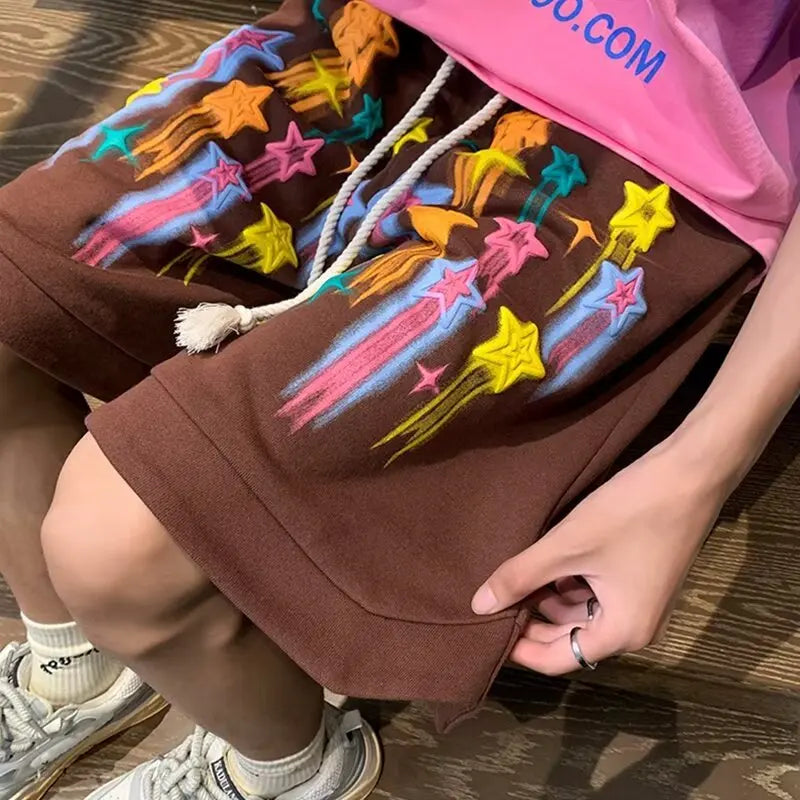 Shorts de Running para Hombre – Pantalón Corto Deportivo Verano con Estampado, Secado Rápido y Cintura Ajustable