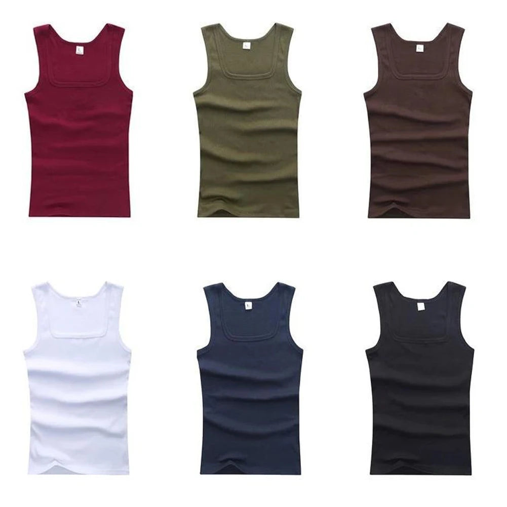 Camiseta Oversize Sin Mangas para Hombre – Tank Top 100% Algodón, Color Sólido, Fitness, Musculación y Bodybuilding