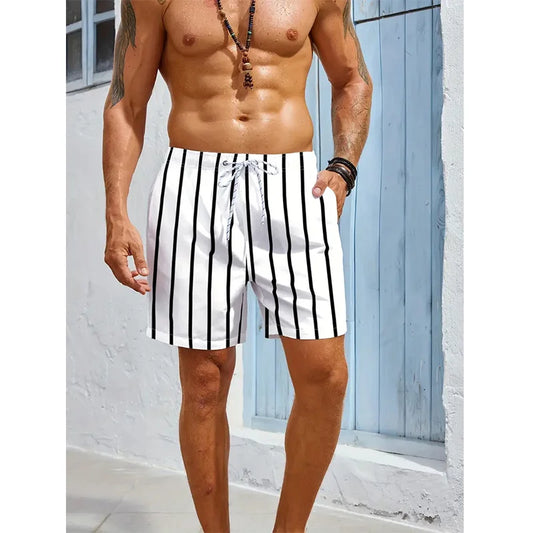 Shorts de Fitness y Playa para Hombre – Bañador Verano Transpirable con Bolsillos y Cintura Ajustable