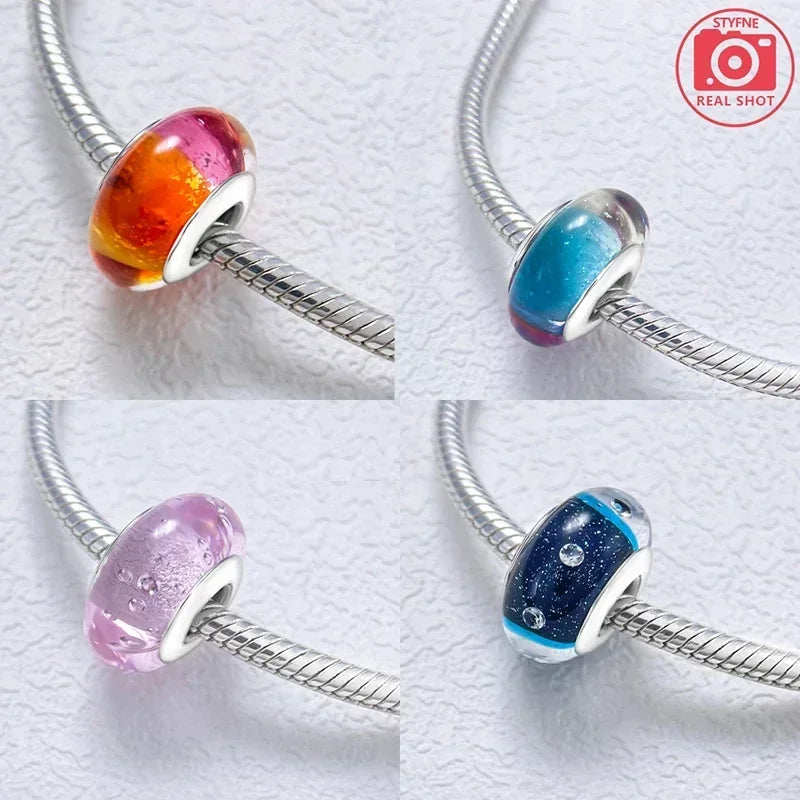 Cuenta Murano en Plata 925 | Beads de Vidrio de Colores para Pulsera Pandora Original