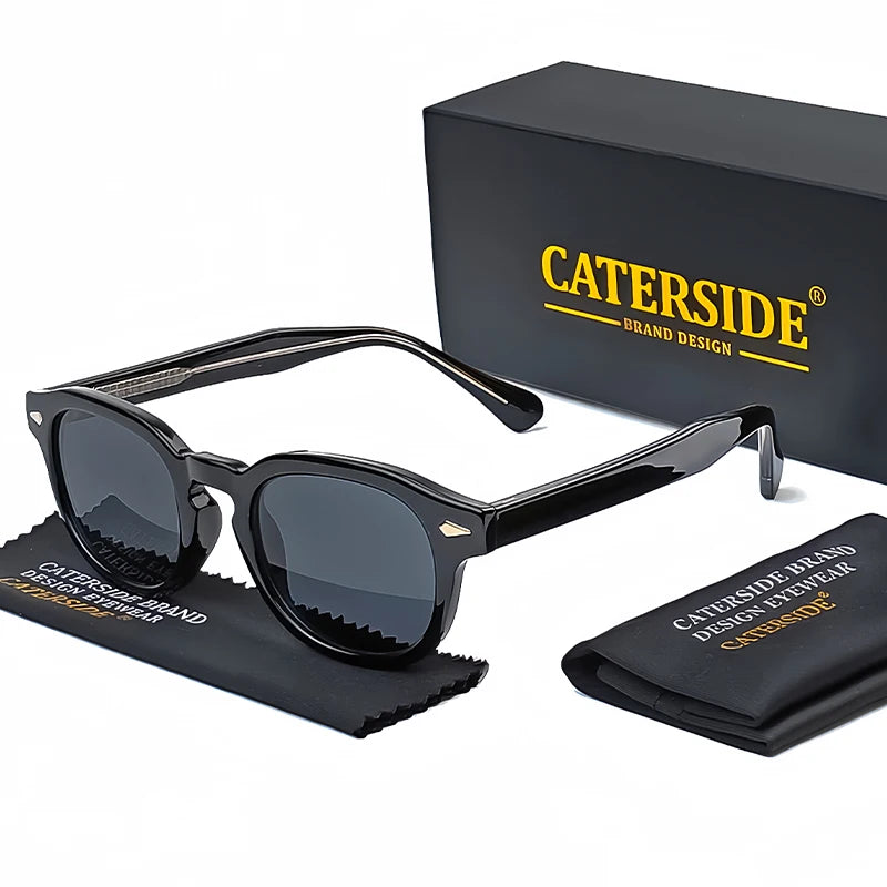 Gafas de Sol Retro Redondas CATERSIDE Unisex | Estilo Punk UV400 de Lujo