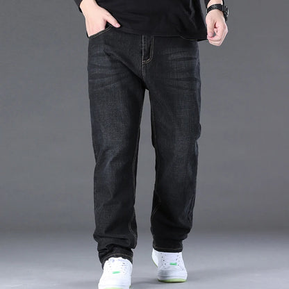 Jeans Hombre Tallas Grandes 28-50 | Pantalón Vaquero Wide Leg Denim 45-150kg Casual Oversize 2025