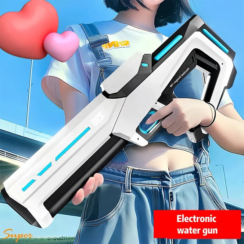 Pistola de Agua Automática Eléctrica – Juguete Portátil de Verano para Niños y Adultos | Diversión en Playa y Piscina