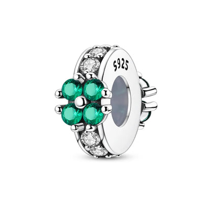 Charm de Plata 925 con Mariposa y Dragón – Abalorio Colorido con Zirconia Arcoíris para Pulseras DIY