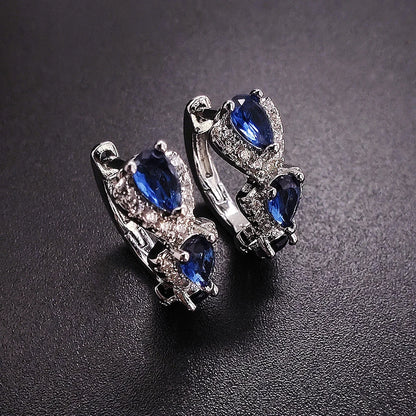 Pendientes Elegantes Redondos con Cristales – Aretes Colgantes de Lujo para Mujer, Joyería de Moda