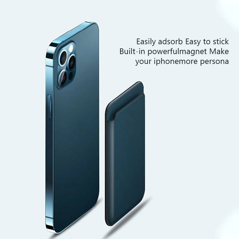 Leather Wallet Case para iPhone 15 Pro Max | Funda de Piel con MagSafe y Tarjetero Compatible con iPhone 14/13/12