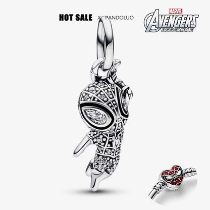 Charm Marvel Iron Man y Spiderman en Plata 925 – Abalorios Disney para Pulsera Original Mujer