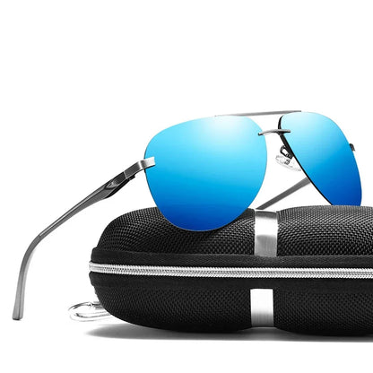 Gafas de Sol Polarizadas Clásicas Unisex | Lentes Espejo con Montura Metálica para Conducir y Viajar