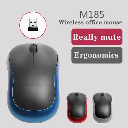 M185 Mini Wireless Mouse Comfortable Portable Mouse Mice 1000DPI Ergonomic Mouse 2.4GHz with USB Mini Receiver for PC//Laptop