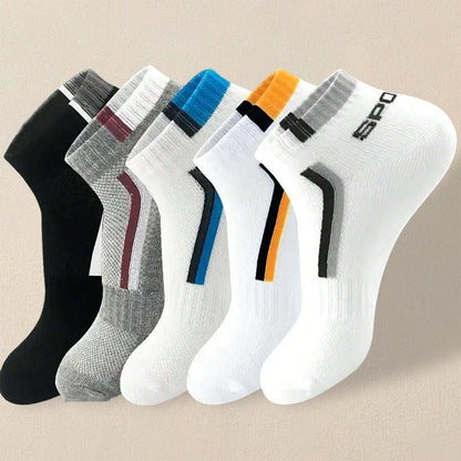 5 Pares de Calcetines Cortos de Verano para Hombre | Moda Casual | Transpirables, Ligeros y Cómodos