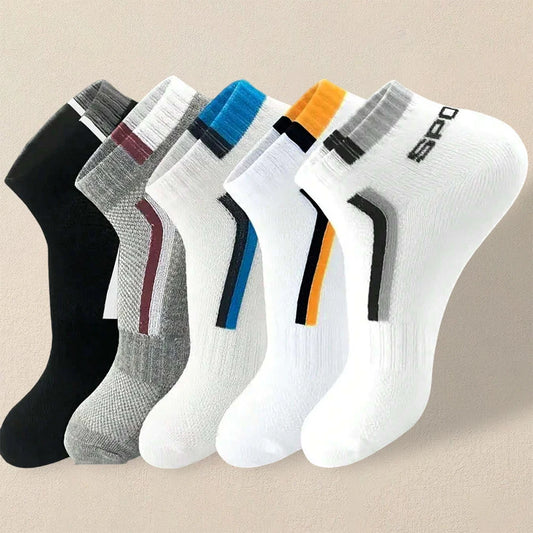 5 Pares de Calcetines Cortos de Verano para Hombre | Moda Casual | Transpirables, Ligeros y Cómodos