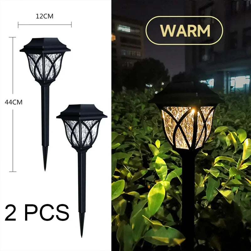 2pcs Lámparas Solares LED para Jardín | Luces Decorativas Impermeables para Césped, Senderos y Patio - Luz Cálida Miflame