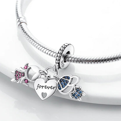 Charm Árbol de la Vida y Garrita en plata 925 – Amor y familia, colgante compatible Pandora pulsera DIY